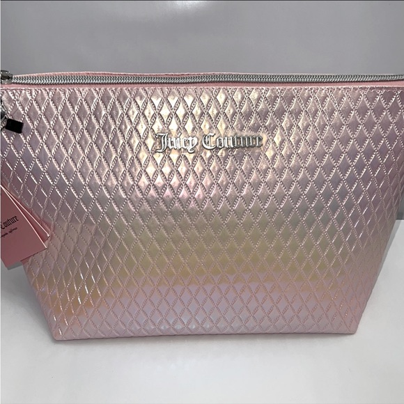 Juicy Couture Handbags - Juicy Couture Pink Iridescent Travel Cosmetics Bag